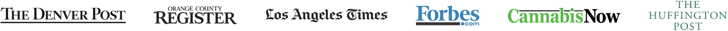 The Denver Post, The Orange County Register, Los Angeles Times, Forbes.com, Cannabis Now, The Huffington Post